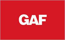 GAF logo on red background
