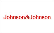 Red Johnson & Johnson text on white