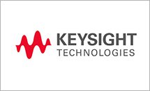 Red waveform beside Keysight Technologies text